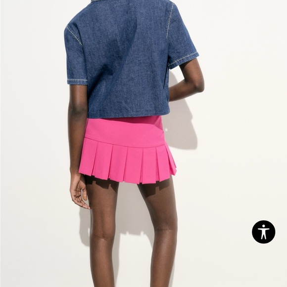 ZARA SS24 FUCHSIA BOX PLEAT SKORT REF:5427/428 - Picture 6 of 7